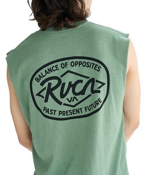 RVCA(ルーカ)の「RVCA メンズ RANCH SEA TT タンクトップ 【2025年夏モデル】/ルーカバックプリントノースリーブマッスルタンク(タンクトップ・メンズ・スミクロ/ホワイト/ブラック/オリーブ/ライトブルー・MEDIUM/LARGE/X-LARGE/SMALL)」の5枚目の写真