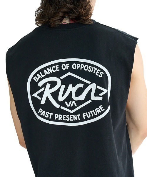 RVCA(ルーカ)の「RVCA メンズ RANCH SEA TT タンクトップ 【2025年夏モデル】/ルーカバックプリントノースリーブマッスルタンク(タンクトップ・メンズ・スミクロ/ホワイト/ブラック/オリーブ/ライトブルー・MEDIUM/LARGE/X-LARGE/SMALL)」の3枚目の写真