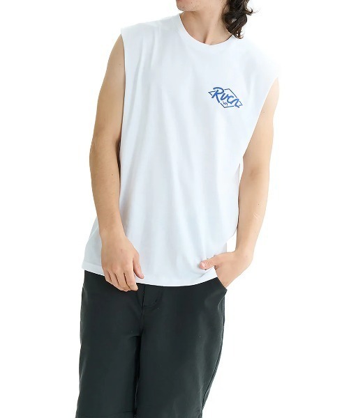 RVCA(ルーカ)の「RVCA メンズ RANCH SEA TT タンクトップ 【2025年夏モデル】/ルーカバックプリントノースリーブマッスルタンク(タンクトップ・メンズ・スミクロ/ホワイト/ブラック/オリーブ/ライトブルー・MEDIUM/LARGE/X-LARGE/SMALL)」の7枚目の写真