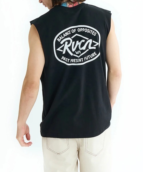 RVCA(ルーカ)の「RVCA メンズ RANCH SEA TT タンクトップ 【2025年夏モデル】/ルーカバックプリントノースリーブマッスルタンク(タンクトップ・メンズ・スミクロ/ホワイト/ブラック/オリーブ/ライトブルー・MEDIUM/LARGE/X-LARGE/SMALL)」の11枚目の写真