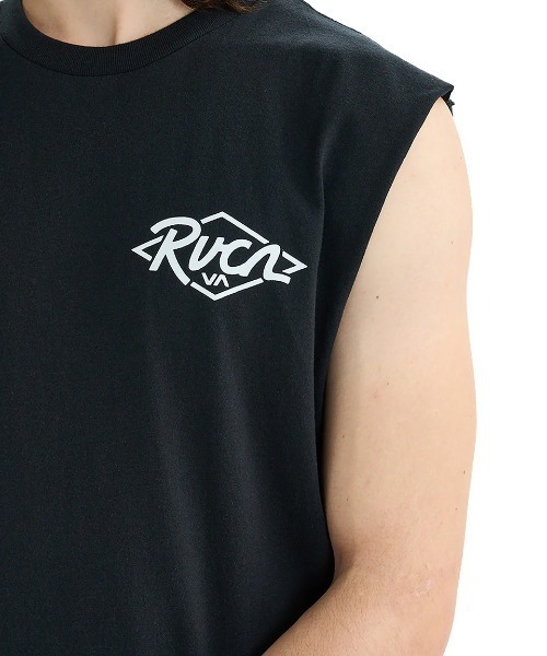 RVCA(ルーカ)の「RVCA メンズ RANCH SEA TT タンクトップ 【2025年夏モデル】/ルーカバックプリントノースリーブマッスルタンク(タンクトップ・メンズ・スミクロ/ホワイト/ブラック/オリーブ/ライトブルー・MEDIUM/LARGE/X-LARGE/SMALL)」の12枚目の写真