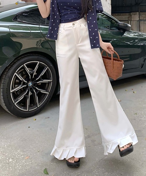 LAFFMO（ラフモ）の「裾プリーツパンツ（その他パンツ・レディース・ブラック/ブルー/グレー/ピンク/ホワイト・L/M）」の13枚目の写真