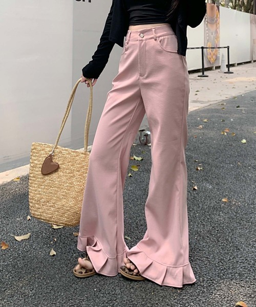 LAFFMO（ラフモ）の「裾プリーツパンツ（その他パンツ・レディース・ブラック/ブルー/グレー/ピンク/ホワイト・L/M）」の19枚目の写真