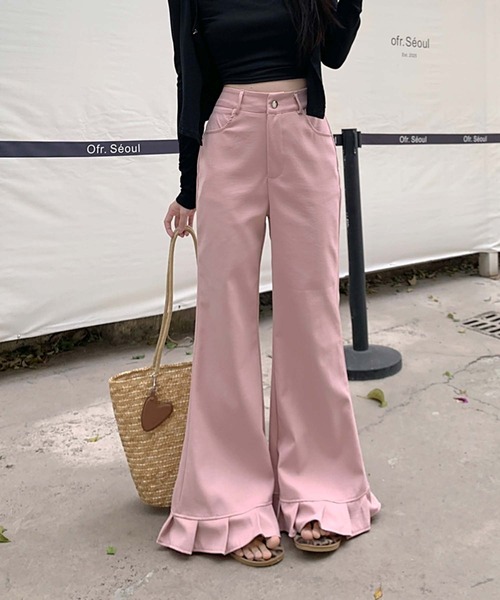 LAFFMO（ラフモ）の「裾プリーツパンツ（その他パンツ・レディース・ブラック/ブルー/グレー/ピンク/ホワイト・L/M）」の22枚目の写真