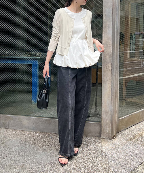 CAPRICIEUX LE'MAGE｜バルーンドッキングTシャツ | Rakuten
