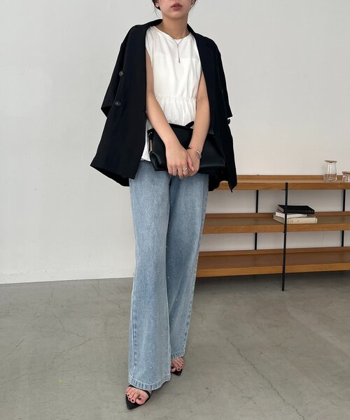 CAPRICIEUX LE'MAGE｜バルーンドッキングTシャツ | Rakuten
