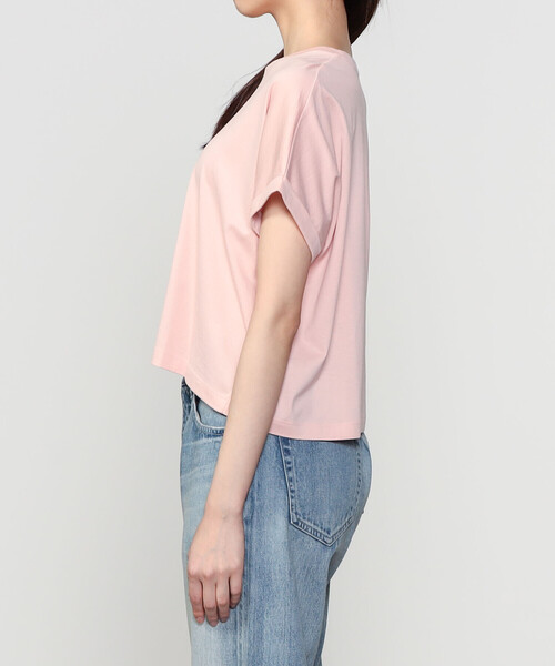 handvaerk 60/2 CREW NECK WIDE T-SHIRTピンク handvaerk | 60/2 クルーネック ワイドTシャツ SOLID WOMEN（T