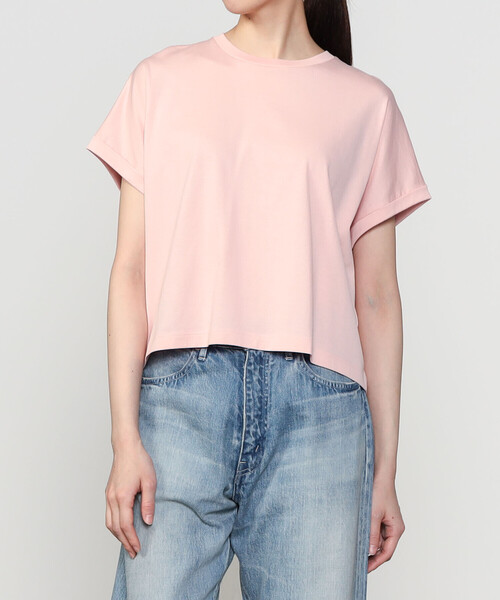 handvaerk 60/2 CREW NECK WIDE T-SHIRTピンク HANDVAERK 60/2 CREW NECK WIDE T-SHIRT（Tシャツ／カットソー