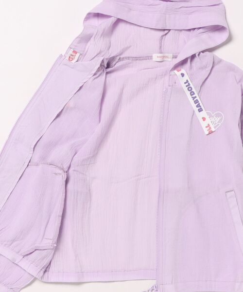 BABYDOLL（ベビードール）の「UVカット パーカー 0508K（パーカー・キッズ・オフホワイト/ベビーピンク/パープル・110cm/120cm/130cm/140cm/90cm/100cm）」の5枚目の写真