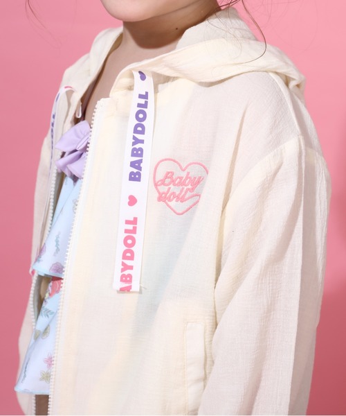 BABYDOLL（ベビードール）の「UVカット パーカー 0508K（パーカー・キッズ・オフホワイト/ベビーピンク/パープル・110cm/120cm/130cm/140cm/90cm/100cm）」の17枚目の写真