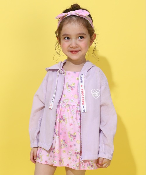 BABYDOLL（ベビードール）の「UVカット パーカー 0508K（パーカー・キッズ・オフホワイト/ベビーピンク/パープル・110cm/120cm/130cm/140cm/90cm/100cm）」の11枚目の写真