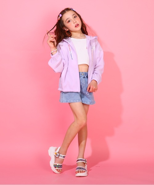BABYDOLL（ベビードール）の「UVカット パーカー 0508K（パーカー・キッズ・オフホワイト/ベビーピンク/パープル・110cm/120cm/130cm/140cm/90cm/100cm）」の8枚目の写真