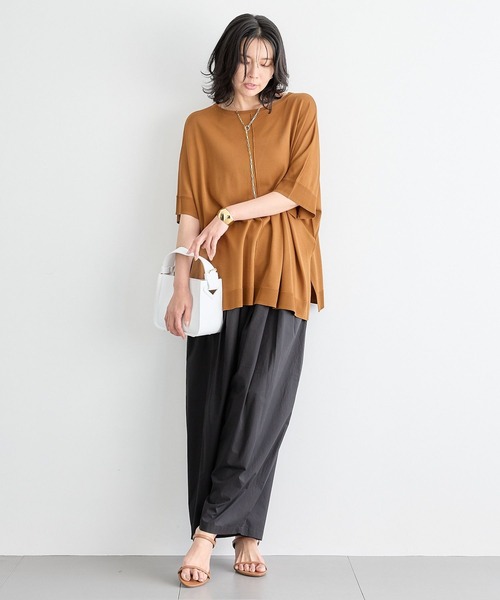 BARNYARDSTORM（バンヤードストーム）の「BARNYARDSTORM / ライトポンチョニット（ニット/セーター・レディース・ブラック/キャメル/ブルー・FREE）」の12枚目の写真