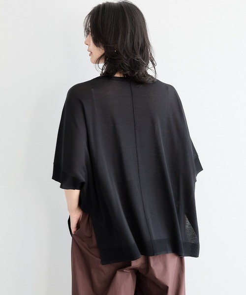 BARNYARDSTORM（バンヤードストーム）の「BARNYARDSTORM / ライトポンチョニット（ニット/セーター・レディース・ブラック/キャメル/ブルー・FREE）」の16枚目の写真