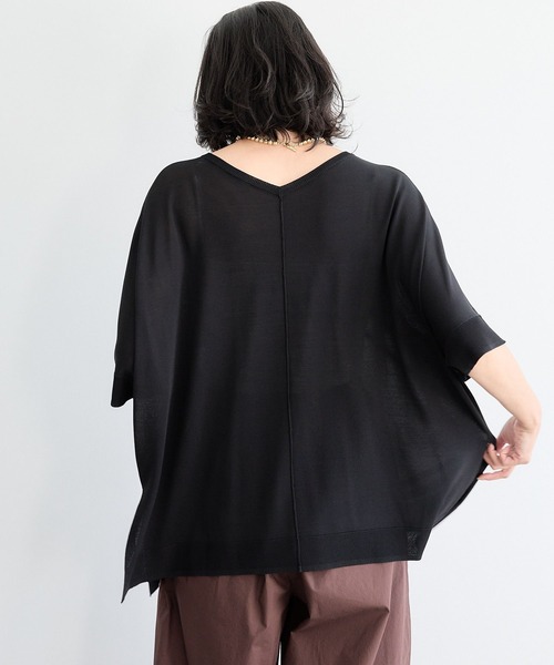 BARNYARDSTORM（バンヤードストーム）の「BARNYARDSTORM / ライトポンチョニット（ニット/セーター・レディース・ブラック/キャメル/ブルー・FREE）」の17枚目の写真