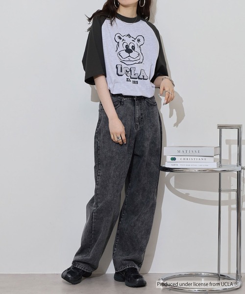 UCLA（ユーシーエルエー）の「UCLA OVERSIZED RAGLAN T-SHIRT カレッジ ラグラン（Tシャツ/カットソー・メンズ・スミクロ・L/M）」の10枚目の写真