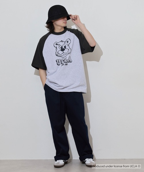 UCLA（ユーシーエルエー）の「UCLA OVERSIZED RAGLAN T-SHIRT カレッジ ラグラン（Tシャツ/カットソー・メンズ・スミクロ・L/M）」の22枚目の写真