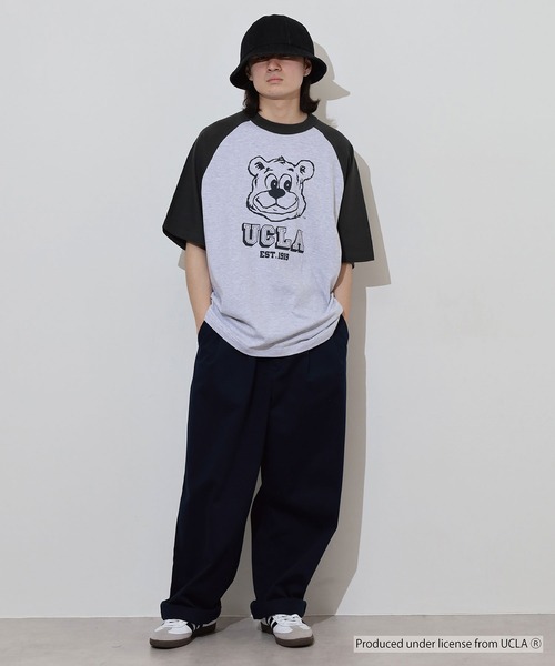 UCLA（ユーシーエルエー）の「UCLA OVERSIZED RAGLAN T-SHIRT カレッジ ラグラン（Tシャツ/カットソー・メンズ・スミクロ・L/M）」の20枚目の写真