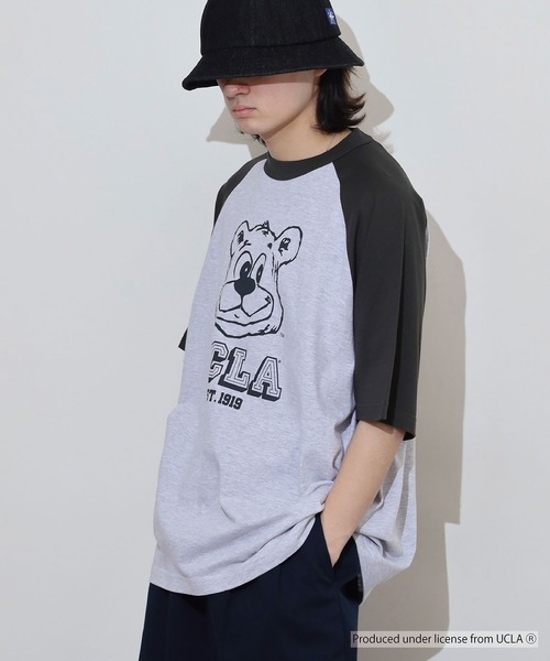 UCLA（ユーシーエルエー）の「UCLA OVERSIZED RAGLAN T-SHIRT カレッジ ラグラン（Tシャツ/カットソー・メンズ・スミクロ・L/M）」の19枚目の写真