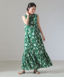 ワンピース MARIHA*マリハマキシ丈総柄ワンピースドレスボタニカル柄花柄36
