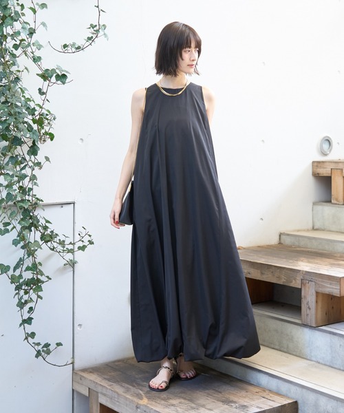 Rouge vif（ルージュヴィフ）の「ノースリーブ バルーンワンピース（ワンピース・レディース・ブラック/ブラウン・36/38）」の8枚目の写真