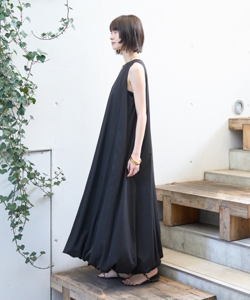 Rouge vif（ルージュヴィフ）の「ノースリーブ バルーンワンピース（ワンピース・レディース・ブラック/ブラウン・36/38）」の12枚目の写真