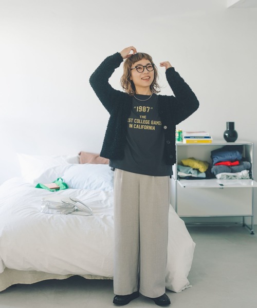 GLOBAL WORK(グローバルワーク)の「バヤコさんコラボ/イージーケアワイドパンツ/313978(その他パンツ・レディース・ベージュ/ブラック/ライトブルー・LARGE/PM/MEDIUM/PL)」の17枚目の写真