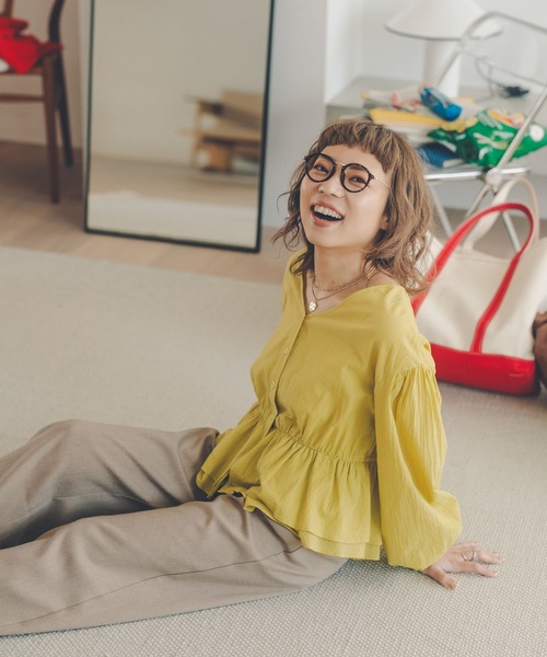 GLOBAL WORK(グローバルワーク)の「バヤコさんコラボ/イージーケアワイドパンツ/313978(その他パンツ・レディース・ベージュ/ブラック/ライトブルー・LARGE/PM/MEDIUM/PL)」の22枚目の写真