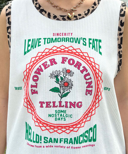 HELLO.SANFRANCISCO（ハローサンフランシスコ）の「【HELLO.SANFRANCISCO/ハローサンフランシスコ】アソート柄レオパードパイピングタンク（キャミソール・レディース・イエロー/オフホワイト/オレンジ/サックスブルー・ONE SIZE）」の15枚目の写真