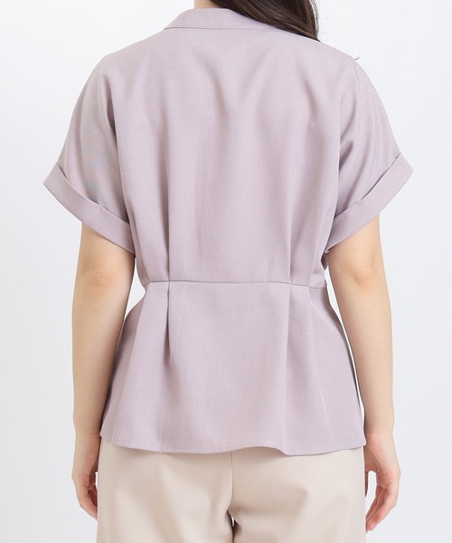 TRUDEA（トルディア）の「ドライタッチペプラムブラウス（シャツ/ブラウス・レディース・チャコールグレー/グレイッシュベージュ/ラベンダー・MEDIUM/LARGE）」の15枚目の写真