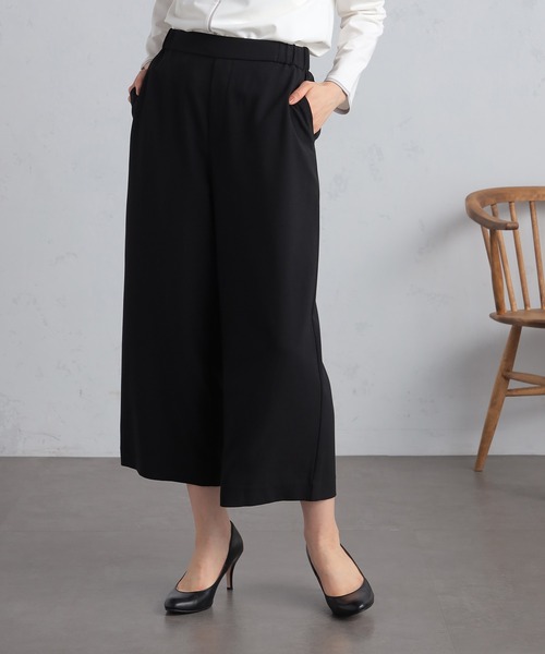 GALLORIA（ギャローリア）の「【キレメクパンツ】２wayストレッチ　さらっと快適　麻調ワイドパンツ（その他パンツ・レディース・ライトベージュ/ブラック/ネイビー/ライトブルー・LL/S/M/L）」の5枚目の写真