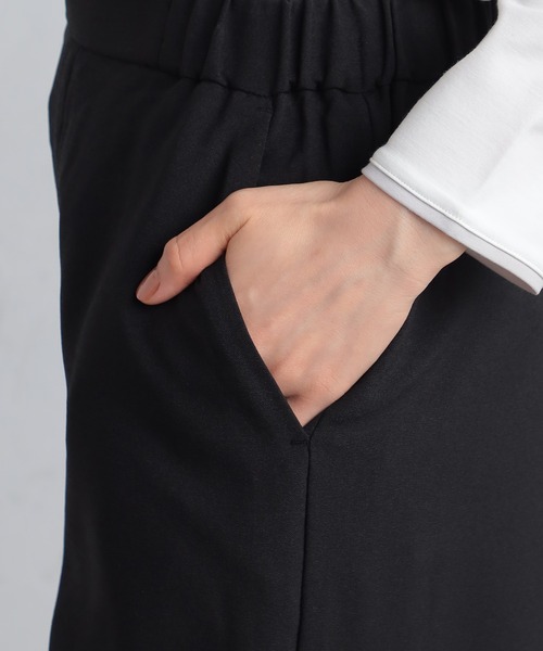 GALLORIA（ギャローリア）の「【キレメクパンツ】２wayストレッチ　さらっと快適　麻調ワイドパンツ（その他パンツ・レディース・ライトベージュ/ブラック/ネイビー/ライトブルー・LL/S/M/L）」の7枚目の写真