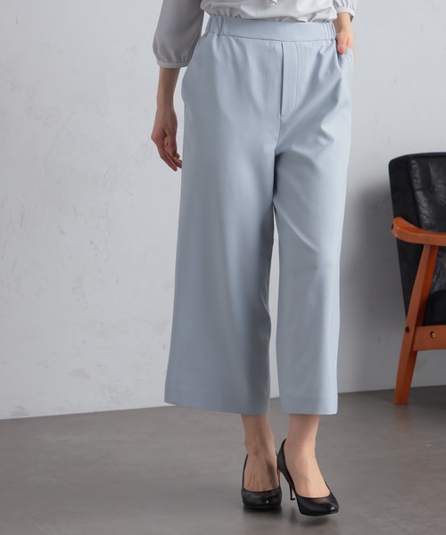 GALLORIA（ギャローリア）の「【キレメクパンツ】２wayストレッチ　さらっと快適　麻調ワイドパンツ（その他パンツ・レディース・ライトベージュ/ブラック/ネイビー/ライトブルー・LL/S/M/L）」の13枚目の写真