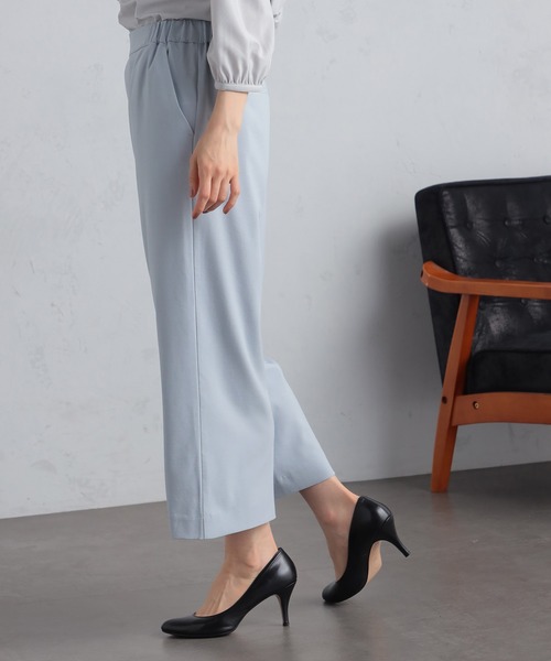 GALLORIA（ギャローリア）の「【キレメクパンツ】２wayストレッチ　さらっと快適　麻調ワイドパンツ（その他パンツ・レディース・ライトベージュ/ブラック/ネイビー/ライトブルー・LL/S/M/L）」の14枚目の写真