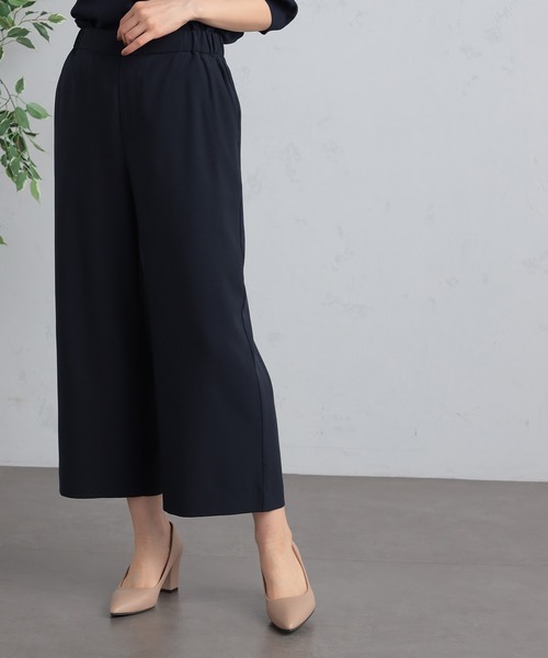 GALLORIA（ギャローリア）の「【キレメクパンツ】２wayストレッチ　さらっと快適　麻調ワイドパンツ（その他パンツ・レディース・ライトベージュ/ブラック/ネイビー/ライトブルー・LL/S/M/L）」の17枚目の写真