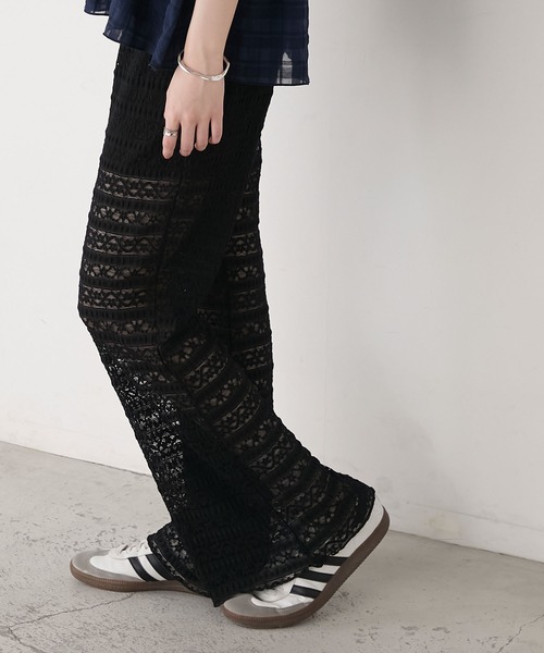 ジャガードグロッシーフレアパンツ ジャガードグロッシーフレア