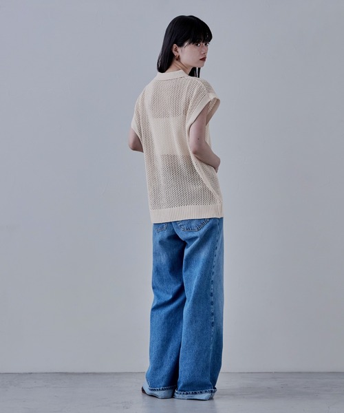 24SS AURALEE コットンメッシュニットプルオーバー 3 BLUE 24SS AURALEE コットンメッシュニットプルオーバー 3 BLUE 24SS