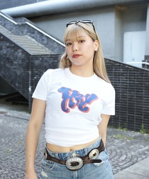 BASIS（ベイシス）の「ENAコラボTシャツ フロントロゴtシャツ 綿100% カットソー 半袖（Tシャツ/カットソー）」