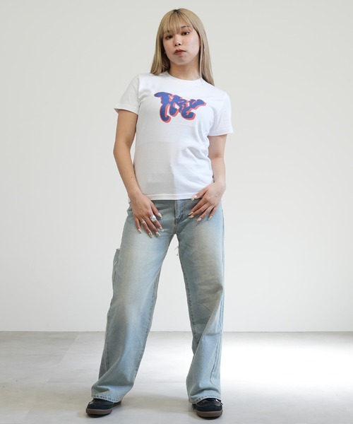 BASIS（ベイシス）の「ENAコラボTシャツ フロントロゴtシャツ 綿100% カットソー 半袖（Tシャツ/カットソー・レディース・ホワイト/カーキ/ブラック・SMALL/MEDIUM/LARGE/150）」の10枚目の写真