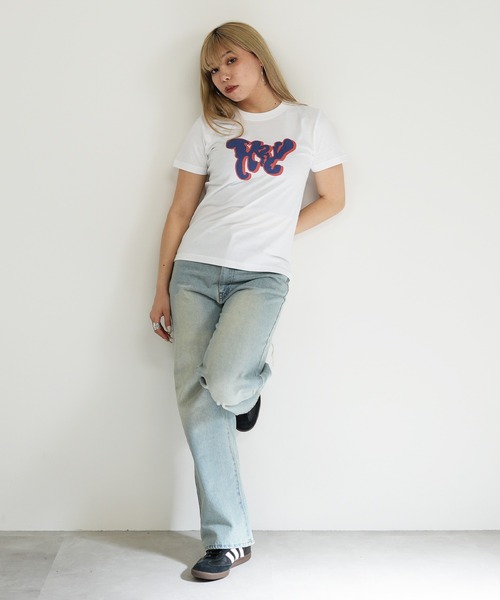 BASIS（ベイシス）の「ENAコラボTシャツ フロントロゴtシャツ 綿100% カットソー 半袖（Tシャツ/カットソー・レディース・ホワイト/カーキ/ブラック・SMALL/MEDIUM/LARGE/150）」の8枚目の写真