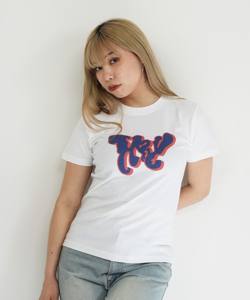 BASIS（ベイシス）の「ENAコラボTシャツ フロントロゴtシャツ 綿100% カットソー 半袖（Tシャツ/カットソー・レディース・ホワイト/カーキ/ブラック・SMALL/MEDIUM/LARGE/150）」の7枚目の写真