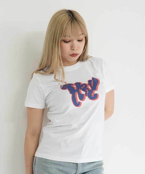 BASIS（ベイシス）の「ENAコラボTシャツ フロントロゴtシャツ 綿100% カットソー 半袖（Tシャツ/カットソー・レディース・ホワイト/カーキ/ブラック・SMALL/MEDIUM/LARGE/150）」の6枚目の写真