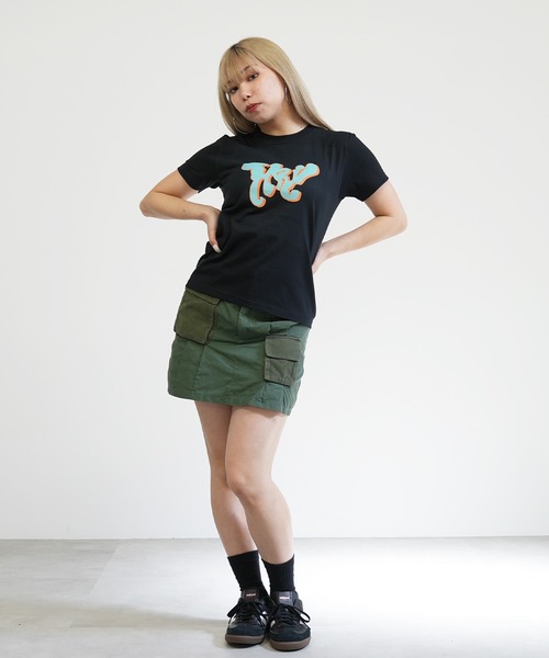 BASIS（ベイシス）の「ENAコラボTシャツ フロントロゴtシャツ 綿100% カットソー 半袖（Tシャツ/カットソー・レディース・ホワイト/カーキ/ブラック・SMALL/MEDIUM/LARGE/150）」の14枚目の写真