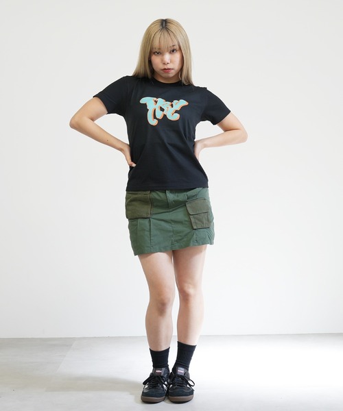 BASIS（ベイシス）の「ENAコラボTシャツ フロントロゴtシャツ 綿100% カットソー 半袖（Tシャツ/カットソー・レディース・ホワイト/カーキ/ブラック・SMALL/MEDIUM/LARGE/150）」の13枚目の写真
