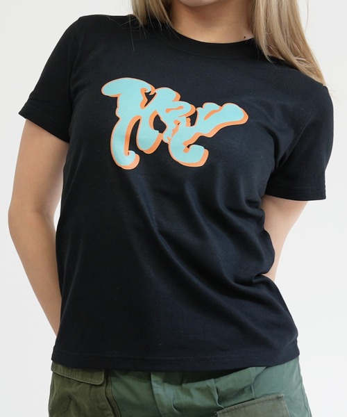 BASIS（ベイシス）の「ENAコラボTシャツ フロントロゴtシャツ 綿100% カットソー 半袖（Tシャツ/カットソー・レディース・ホワイト/カーキ/ブラック・SMALL/MEDIUM/LARGE/150）」の4枚目の写真