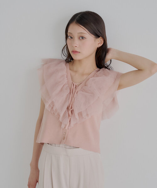 と*る様 25ss CHICO 新品タグ付き ホルターデザインチュール ノースリ と*る様 25ss CHICO 新品タグ付き ホルターデザインチュール