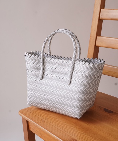ammy.(エイミードット)の「【 ammy. / エイミードット 】 ツートーン カラー メルカドバッグ / カゴバッグ(かごバッグ・レディース・ブラック/ライトブルー/イエロー系2/ライトグレー/ネイビー/ブルー系1/イエロー系1・FREE)」の10枚目の写真