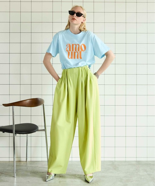 MAISON SPECIAL（メゾンスペシャル）の「amount T-shirt/amount Tシャツ【MAISON SPECIAL/メゾンスペシャル】（Tシャツ/カットソー・レディース・グレー/チャコールグレー/ブルー/ホワイト/レッド・FREE）」の8枚目の写真