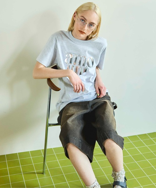 MAISON SPECIAL（メゾンスペシャル）の「amount T-shirt/amount Tシャツ【MAISON SPECIAL/メゾンスペシャル】（Tシャツ/カットソー・レディース・グレー/チャコールグレー/ブルー/ホワイト/レッド・FREE）」の10枚目の写真