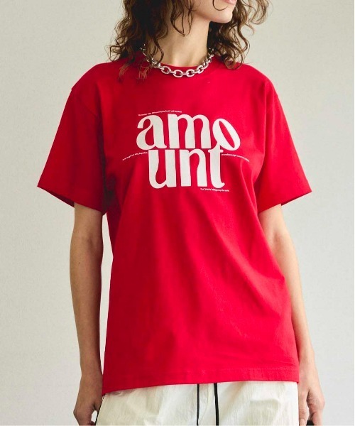 MAISON SPECIAL（メゾンスペシャル）の「amount T-shirt/amount Tシャツ【MAISON SPECIAL/メゾンスペシャル】（Tシャツ/カットソー・レディース・グレー/チャコールグレー/ブルー/ホワイト/レッド・FREE）」の14枚目の写真